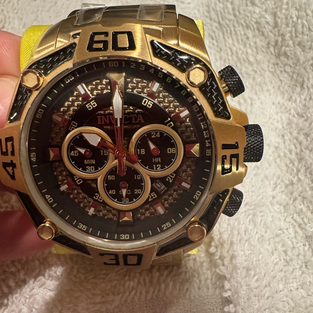 Invicta Men's Gold and Black Watch